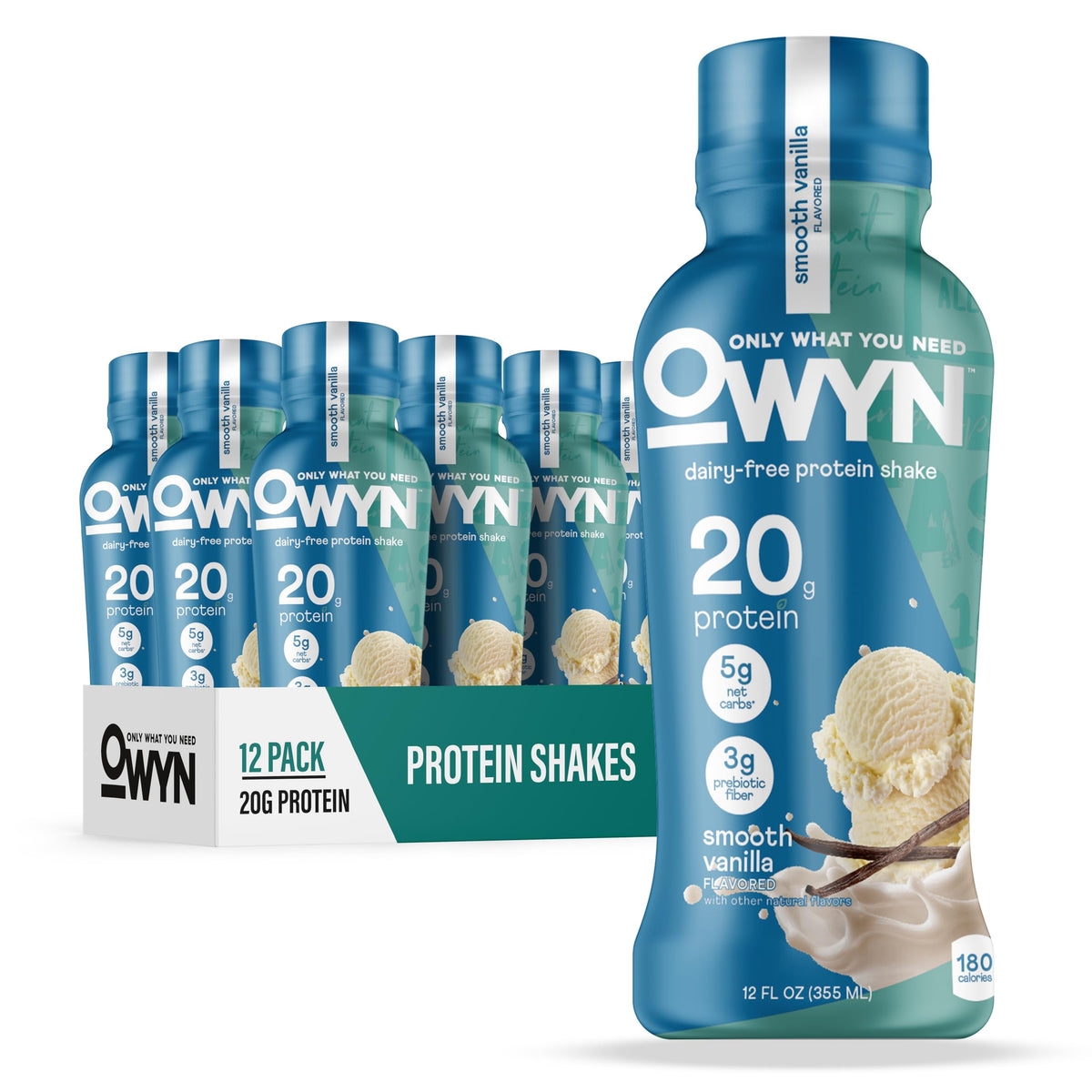 OWYN Only What You Need Cold Brew Coffee Flavored 20g Protein Shake, 12 Ct